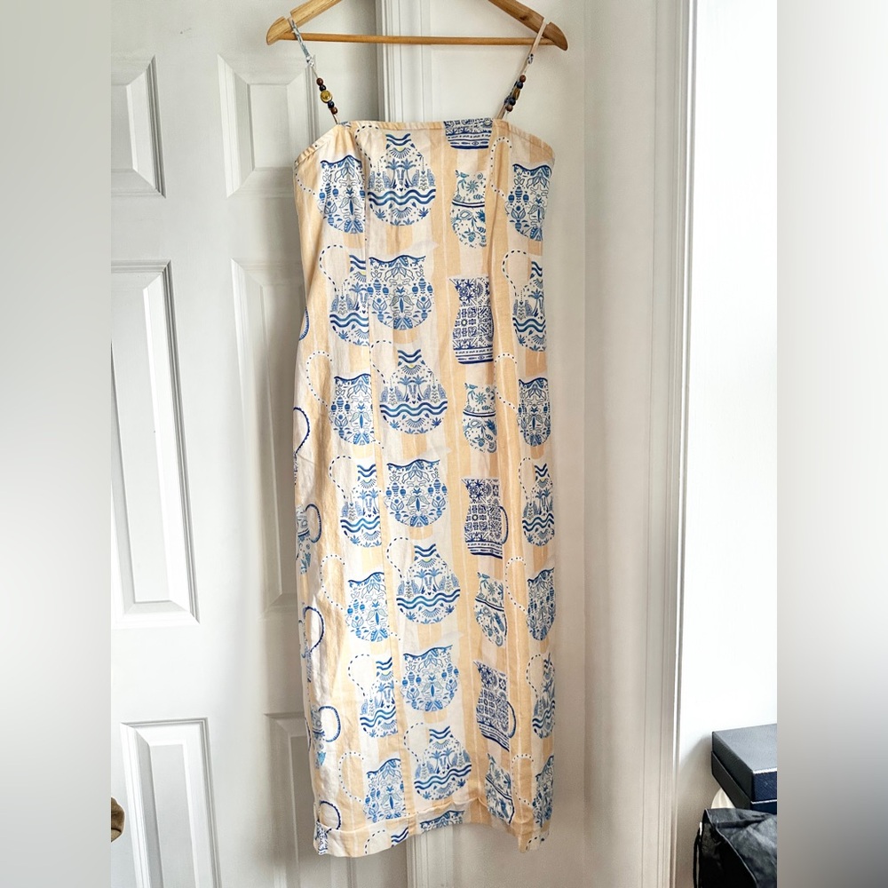 Never Fully Dressed Printed Vase Bandeau Midi Dress - Picture 4 of 10